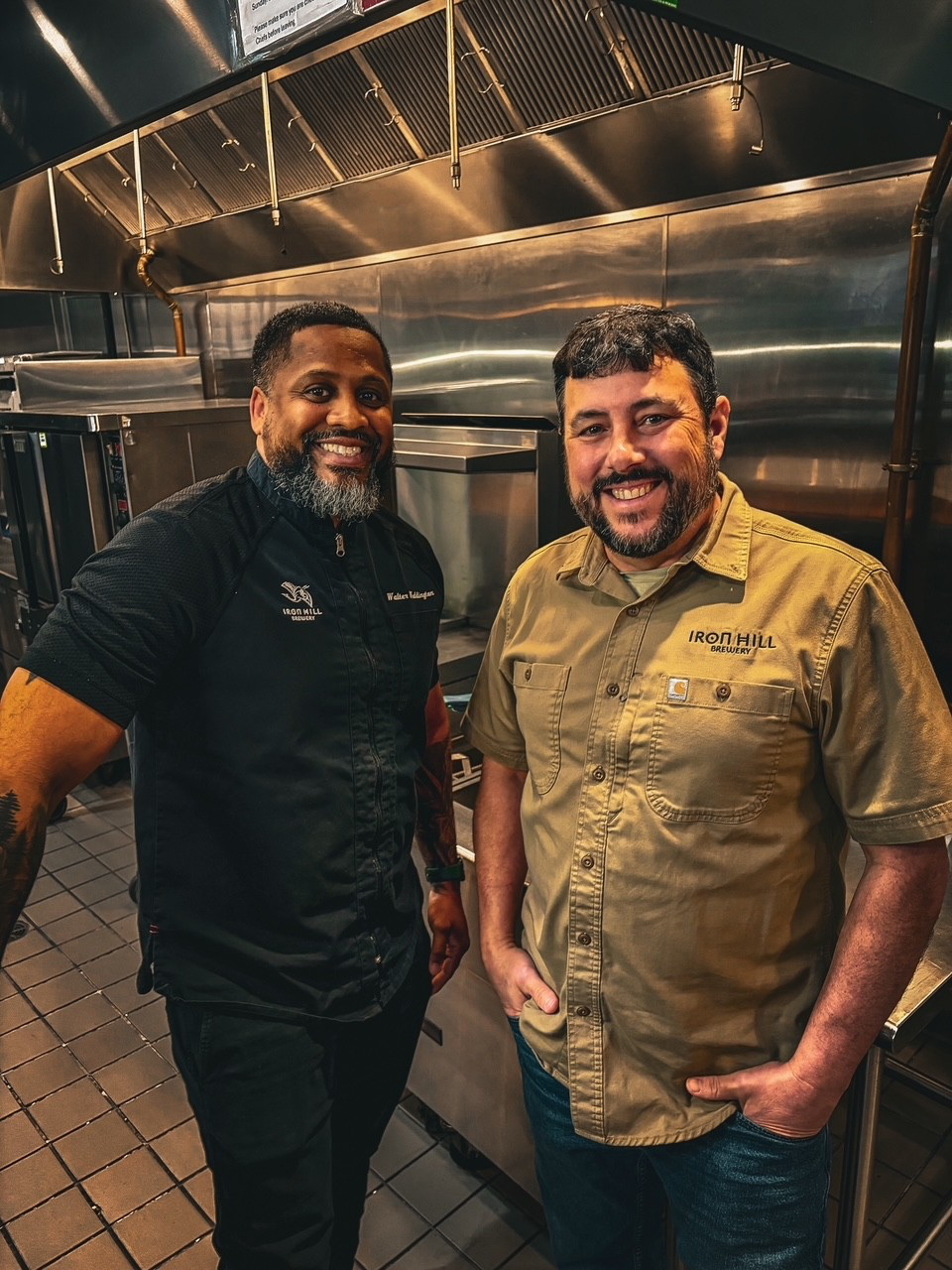Walter, Director of Chef, and Matt, Director of Brewing at Iron Hill Brewery